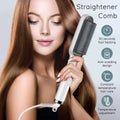 Professional Hair Straightener Brush – Anti-Scald Comb with 5 Temperature Settings