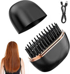 Mini Hair Straightener Comb – 2-in-1 Wireless Straightening Comb