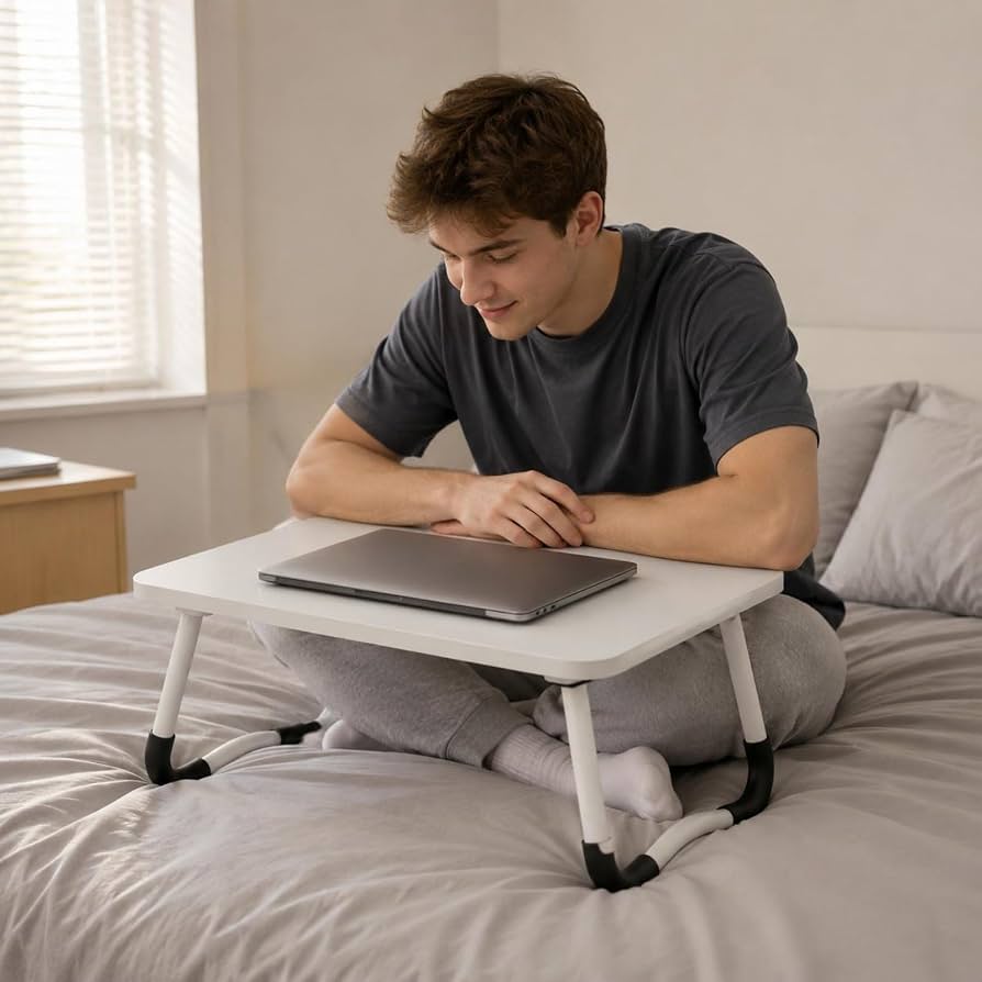 Laptop Table T1 – Foldable Multi-Purpose Table with Tablet Groove & Cup Slot