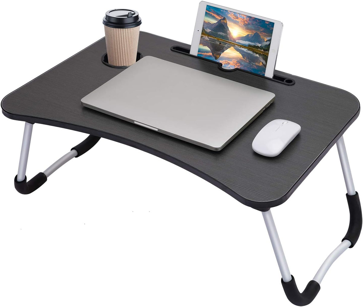 Laptop Table T1 – Foldable Multi-Purpose Table with Tablet Groove & Cup Slot