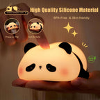 Mini Cute Panda Squishy Night Light – Dimmable LED Silicone Lamp for Kids & Baby Nursery