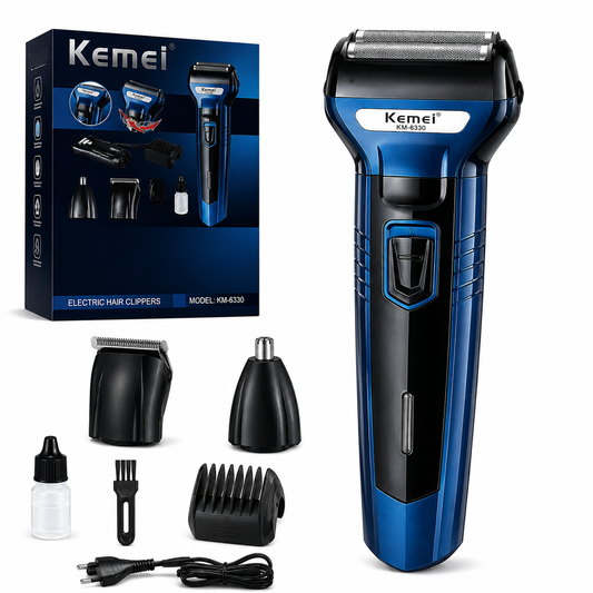 KEMEI KM-6330 3-in-1 Electric Hair Clipper & Grooming Kit
