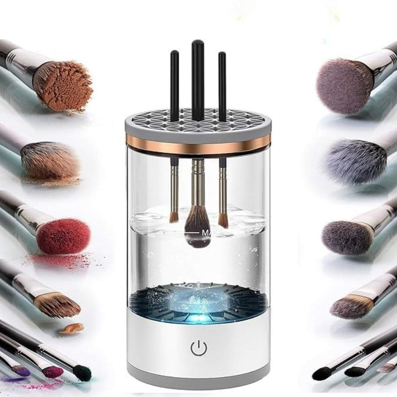 3-in-1 Electric Makeup Brush Cleaner & Drying Rack – Automatic Brush Cleaning Machine