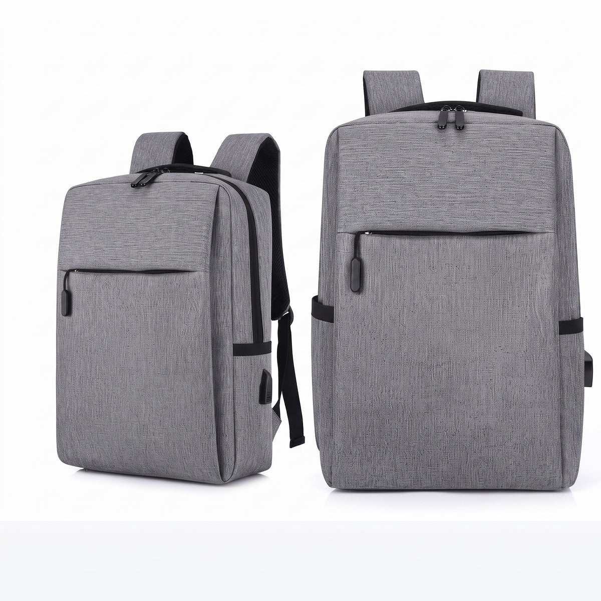 Expandable Laptop Backpack – Large Capacity Canvas Bag with USB Charging Port