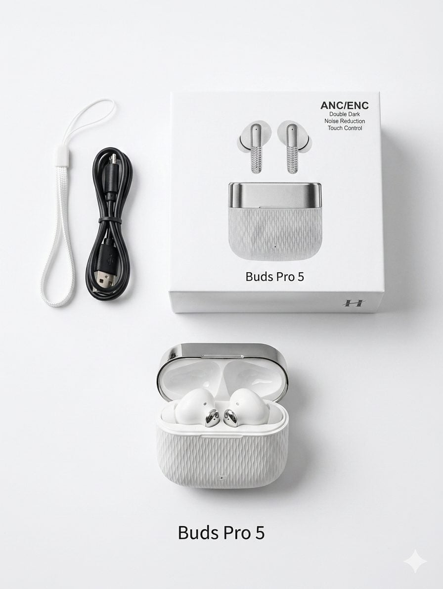 Airbuds Pro 5 – Next-Gen Wireless Bluetooth Earbuds with Immersive Sound