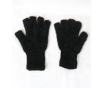 Girls Soft Plush Half-Finger Gloves – Warm Fuzzy Fingerless Winter Gloves
