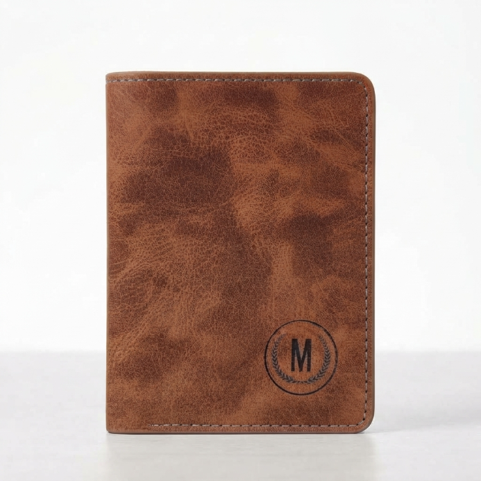 Leather Men's Short Thin Wallet