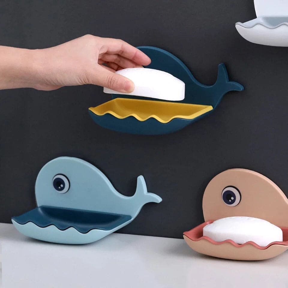 Leaf-Shape Self-Draining Soap Holder – 45° Slanted Suction Soap Dish