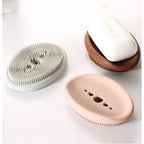 2-in-1 Silicone Soap Holder – Double-Sided Flexible Bathroom & Kitchen Soap Dish