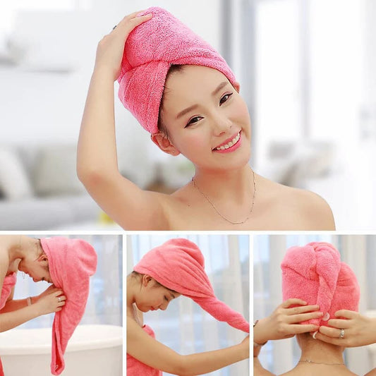 Hair Dryer Cap Towel – Quick-Dry Hair Wrap Towel for Ladies