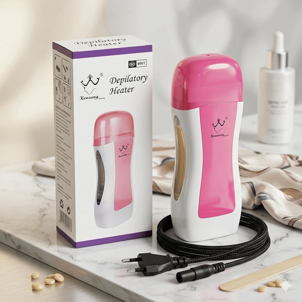 Depilatory Wax Heater – Portable Roller Cartridge Hair Removal Epilator
