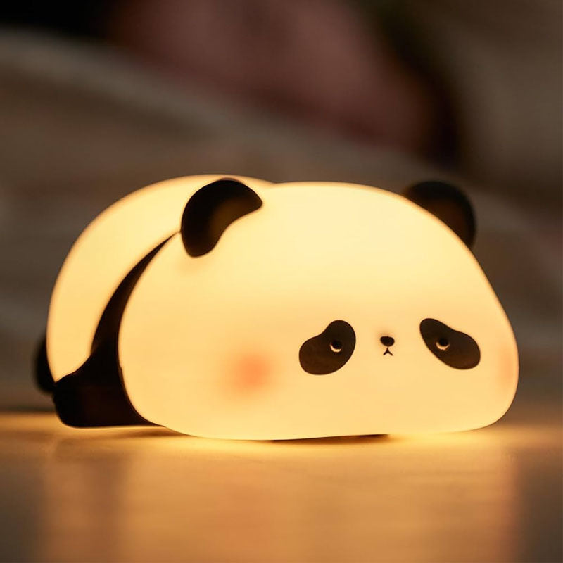 Mini Cute Panda Squishy Night Light – Dimmable LED Silicone Lamp for Kids & Baby Nursery