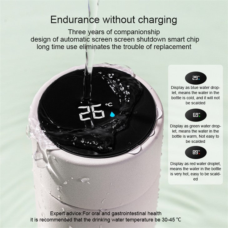 Temperature Display Vacuum Insulated Water Bottle – Premium Stainless Steel Thermo Flask